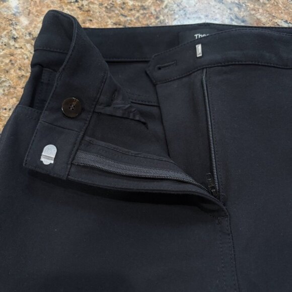 Theory Black Slim Bootcut Pants Size 00 – Workwear Trousers Minimalist Chic - Picture 5 of 10